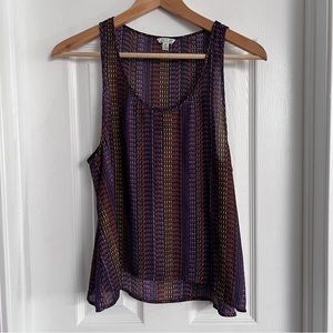 Small purple print blouse